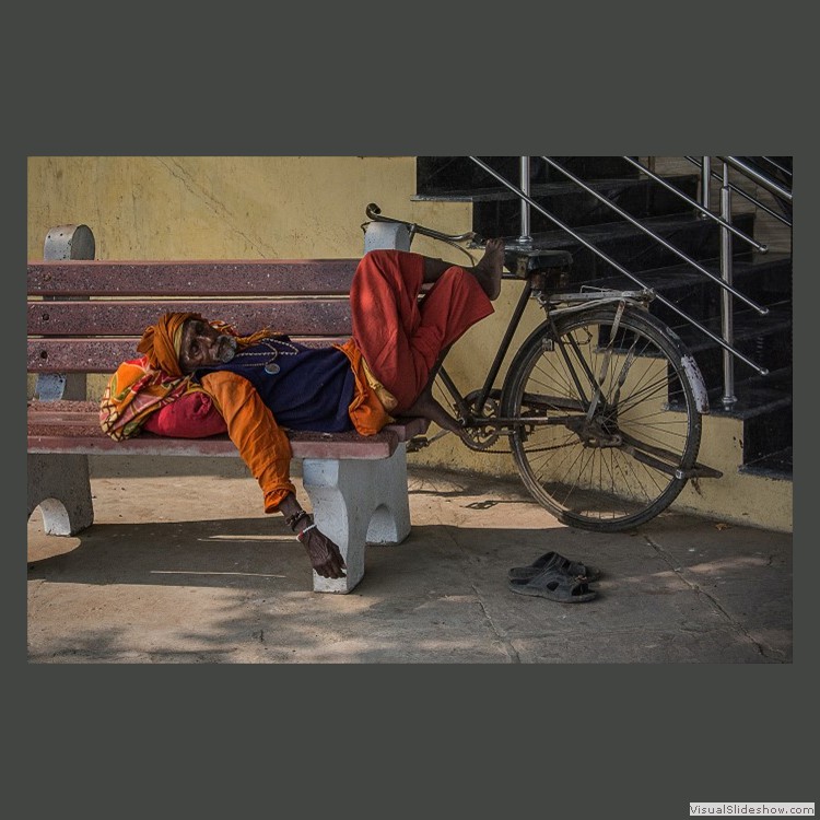 Advanced Section Commended - Cyclist Resting by Jean Chadwick