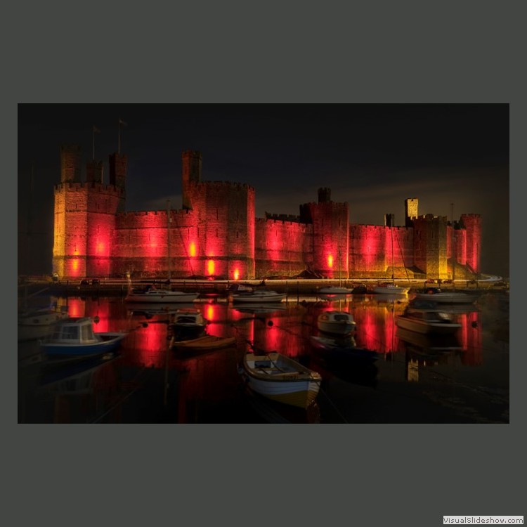 Intermediate Section Commended - Caernarfon Castle at Night by Sonia Jones