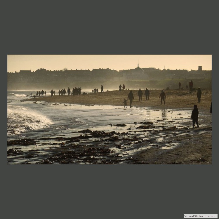 Intermediate Section Second Place - A Winter's Stroll in Whitley Bay by Jane Tyson