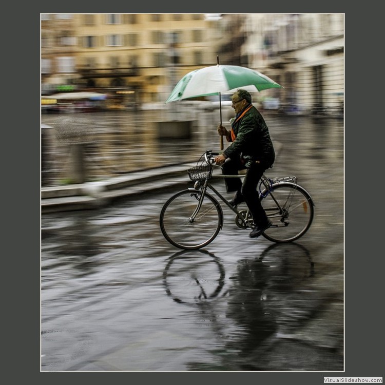 Advanced Section First Place - Just Riding in the Rain by Alan Foulkes