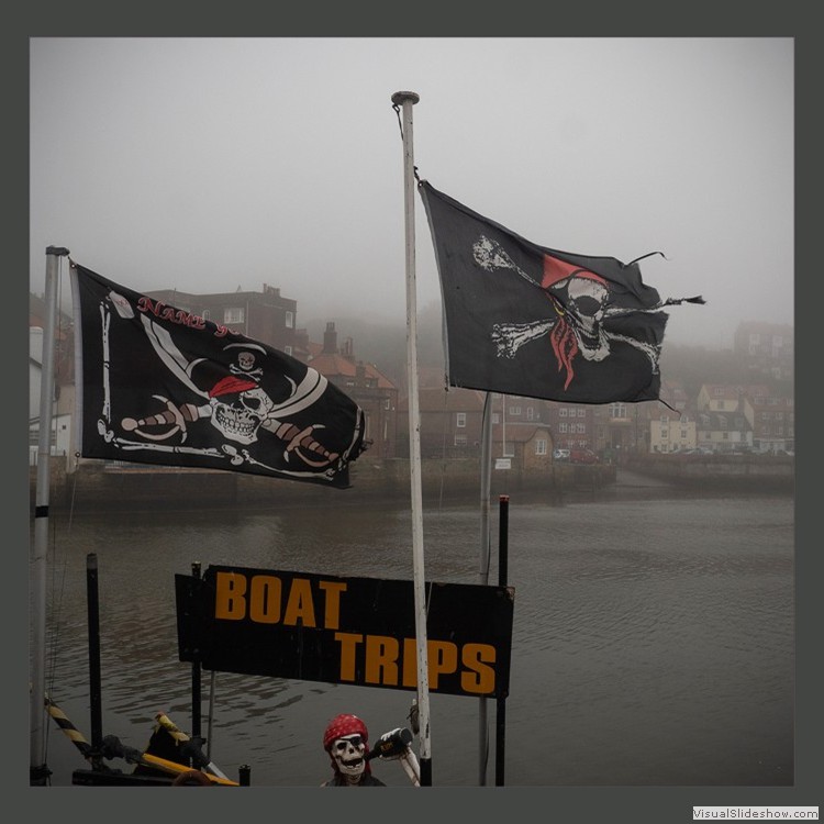Advanced Section Highly Commended - Flags Flying at Foggy Whitby by Jean Chadwick